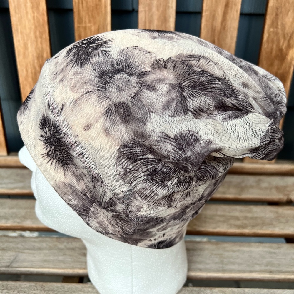 Floral Vintage Boho Slouchy Beanie